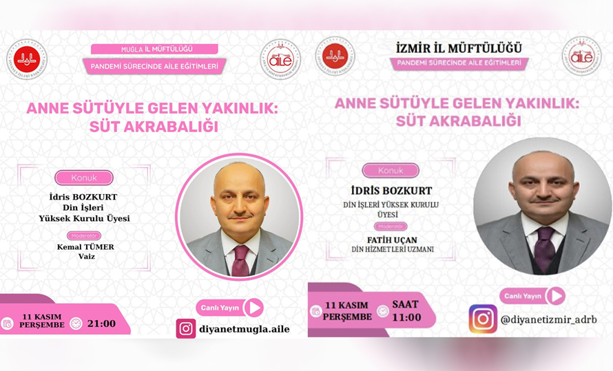 Din İşleri Yüksek Kurulu Üyesi İdris Bozkurt, Süt Akrabalığı konulu programlara katıldı